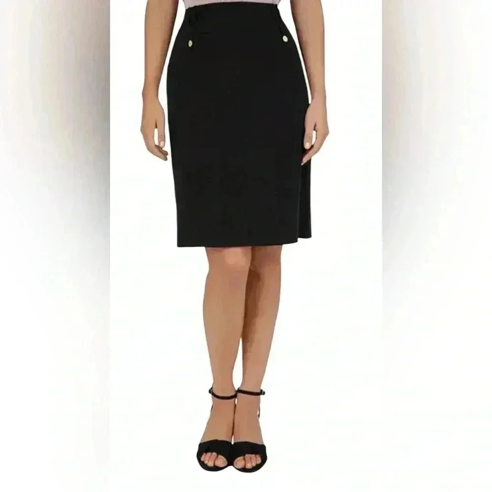 Gerard Darel Black Lana Pencil Skirt Size 42 EU / 10 US